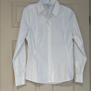 Athleta White Button-Up Shirt size small like new